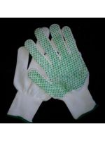 Перчатки стрейч белый с точкой, пара