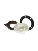 Комплект:стальной фланец с покрытием из композиции ППР  с фиберволокном, втулка под фланец и силиконовая герметичная прокладка д.40 (28) Blue Ocean