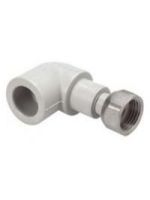 Ekoplastik (Wavin). Колено с пластиковой вставкой и накидной гайкой 20х3/4