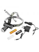 Фонарь налобный Police BL-6866N-XPE, 1x18650 (3хААА), ЗУ 220V/12V, zoom, комплект