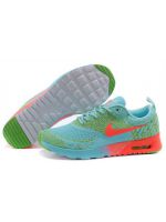 Женские кроссовки Nike Air Max Thea Flyknit зелено-коралловые