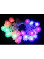 Гирлянда светодиодная Ёжики RGB 28ламп (LED) прозрачный (белый) провод