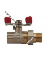 Кран шаровый прямой с американкой 1/2