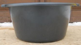 Таз п/э 19л чёрный