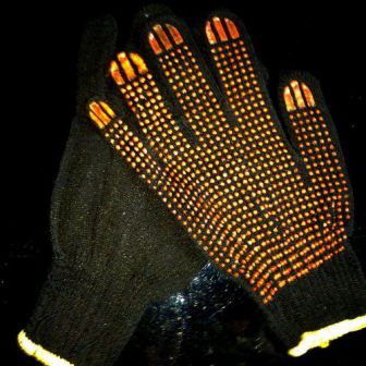 Перчатки черные Х/Б, пара