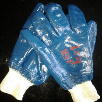 Перчатки синие на рез. 10,5, пара