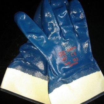 Перчатки синие шир. краги 10,5, пара