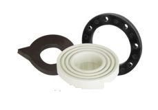 Комплект:стальной фланец с покрытием из композиции ППР  с фиберволокном, втулка под фланец и силиконовая герметичная прокладка д.40 (28) Blue Ocean