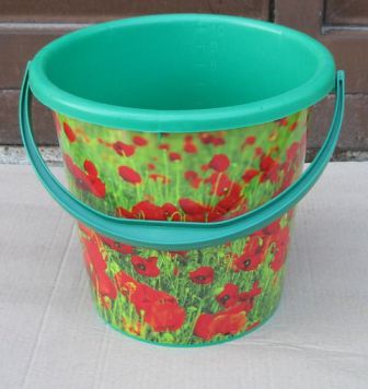 Ведро пищевое полипропиленовое 10 литров с фоторисунком