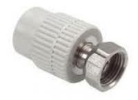 Ekoplastik (Wavin). Муфта с металлической вставкой и накидной гайкой 25х3/4