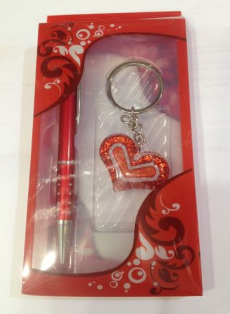 Набор подарочный ручка с брелком 