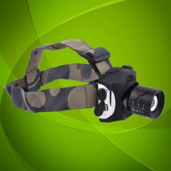 Фонарь налобный Luxury T13/6631-XPE, zoom, встроенный аккумулятор, ЗУ 220V, комплект