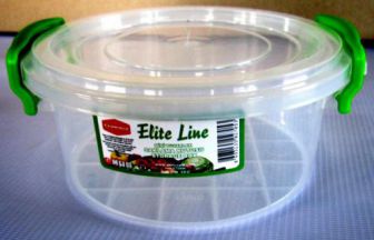 Контейнер с зажимом круглый №0 (0,6л), Турция