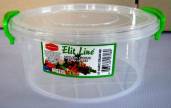 Контейнер с зажимом круглый №1 (1,20л), Турция