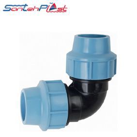 Колено зажимное Сантехпласт 32х32