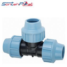 Тройник Сантехпласт зажимной 90х90х90