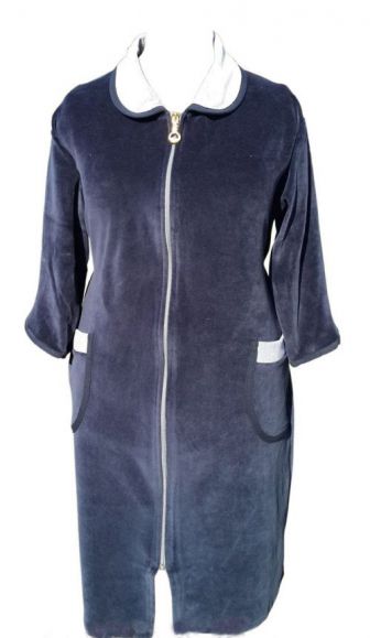 Халат велюровый на молнии, размер 50, расцветка в ассортименте