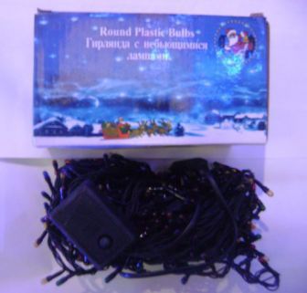 Гирлянда ламповая 160ламп микс, черный провод