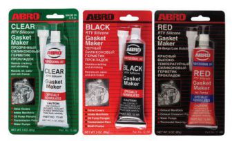 Авто герметик  ABRO 30г, красный, чёрный, прозрачный