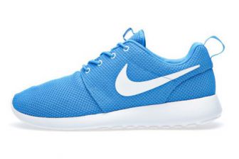 Женские кроссовки Nike roshe run голубые