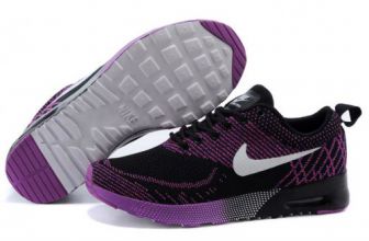 Женские кроссовки Nike Air Max Thea Flyknit черно-сиреневые