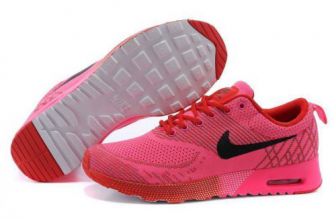 Женские кроссовки Nike Air Max Thea Flyknit малиновые