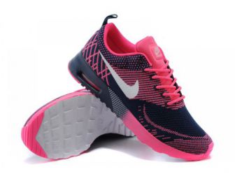 Женские кроссовки Nike Air Max Thea Flyknit сине-розовые