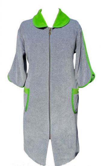 Халат велюровый на молнии, размер 58, расцветка в ассортименте