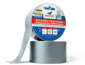 Армированная лента (скотч) 190мкм*50мм*10м хозяйственная