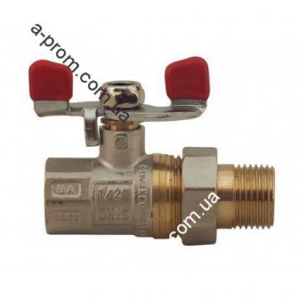 Кран шаровый прямой с американкой 1/2