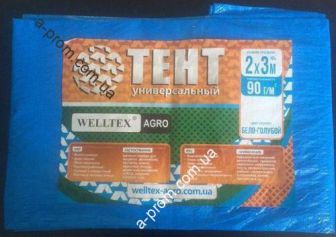 Тент тарпаулин 2х3, 90 г/м