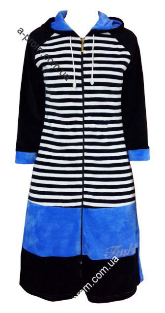 Халат велюровый на молнии 