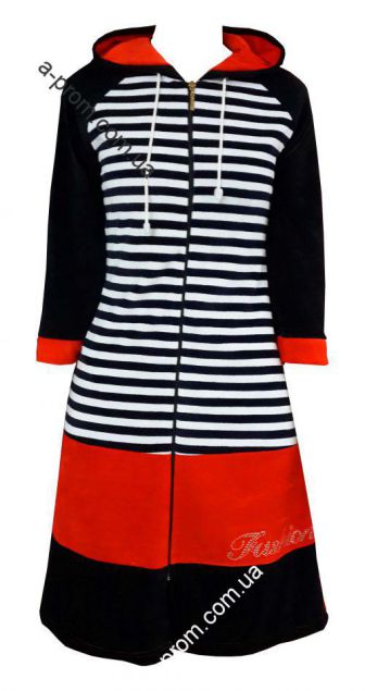 Халат велюровый на молнии 