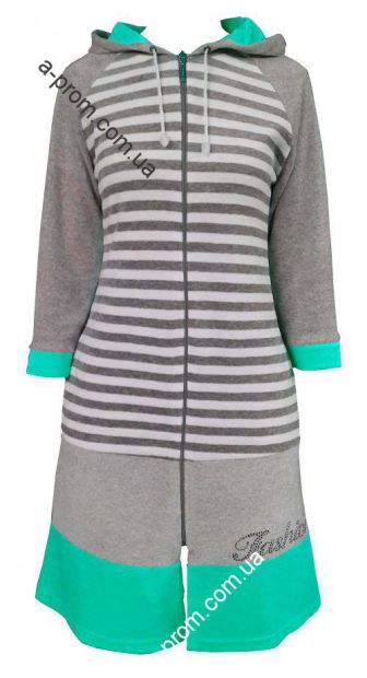 Халат велюровый на молнии 