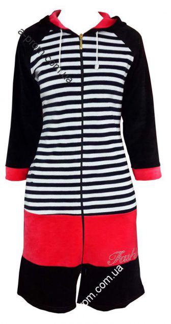 Халат велюровый на молнии 