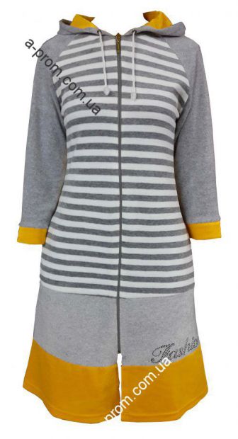 Халат велюровый на молнии 