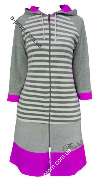 Халат велюровый на молнии 