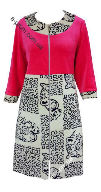 Халат велюровый на молнии 