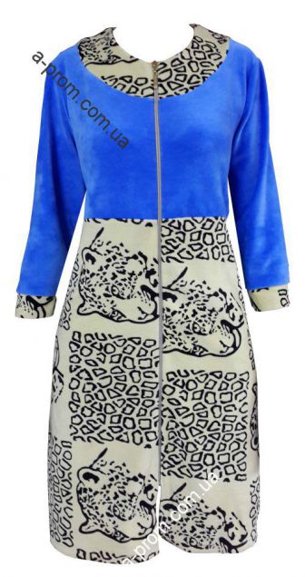 Халат велюровый на молнии 