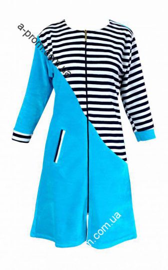 Халат велюровый на молнии 