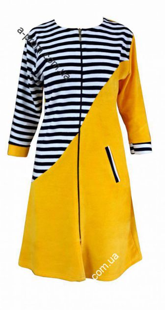 Халат велюровый на молнии 