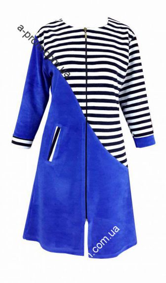 Халат велюровый на молнии 