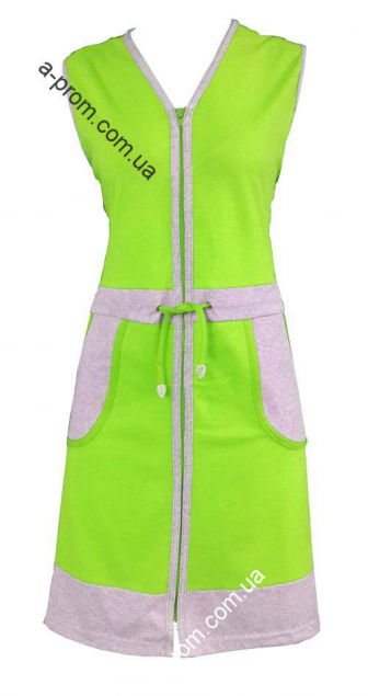 Халат трикотажный на молнии 