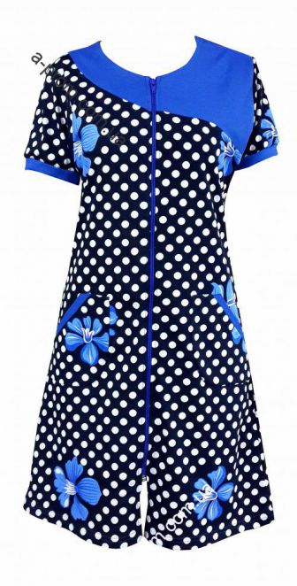 Халат трикотажный на молнии 