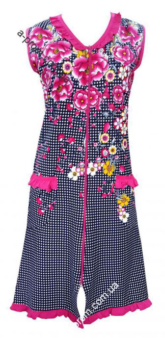 Халат трикотажный на молнии 