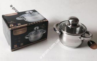 Кастрюля нержавейка 0,9 л, арт.EB-3001