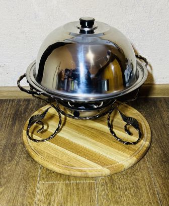 Садж для подачи шашлыка (мармит) d36 + крышка