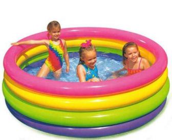 Детский надувной бассейн Intex  Радуга , 168х46см