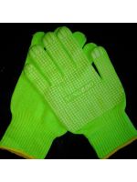 Перчатки зеленые синтетика, пара