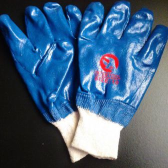 Перчатки синие на рез. 10, пара